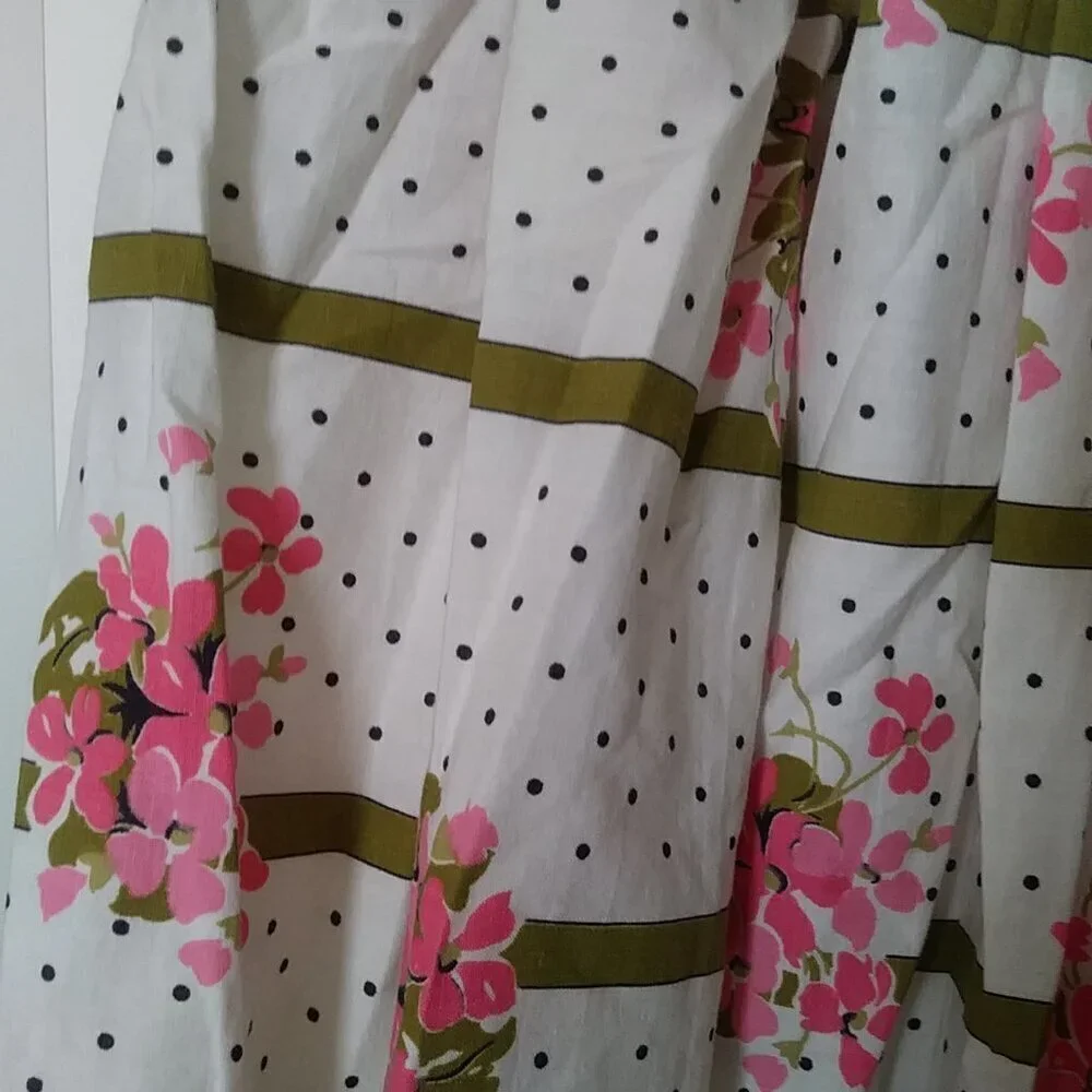 Vintage Handmade 1960’s Floral Print Half Apron